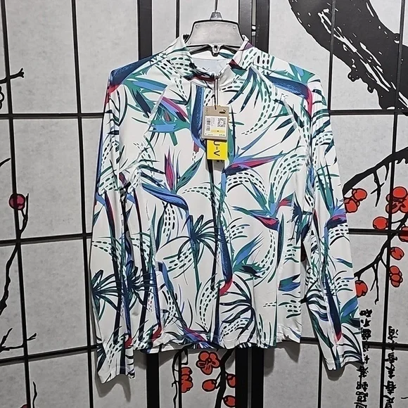 Puma‎ Floral Paradise 1/4 Zip Sweatshirt Golf Athleisure Tennis Size Small NWT - Picture 2 of 10
